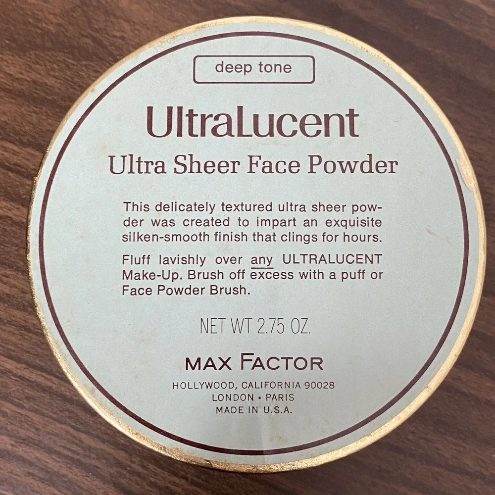 VTG Max Factor UltraLucent Ultra Sheer Face Powder NIB Deep Tone 60s/70s